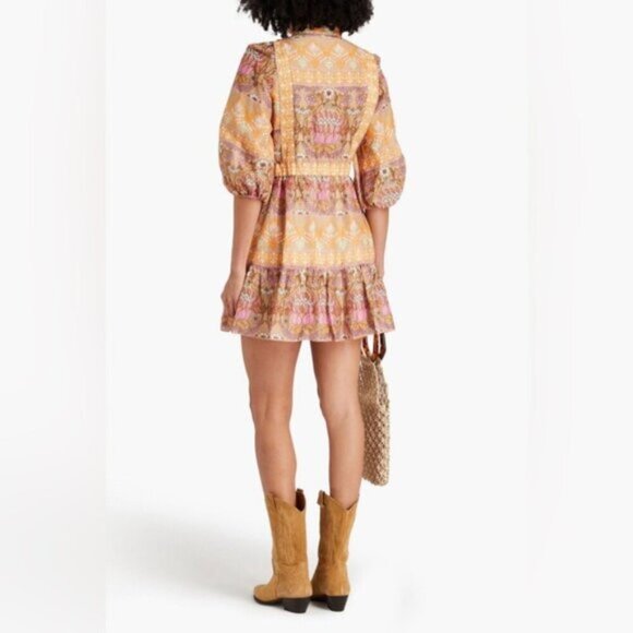 Sandro PARIS -Short Dress With A Mixed Scarf Print - Picture 3 of 15